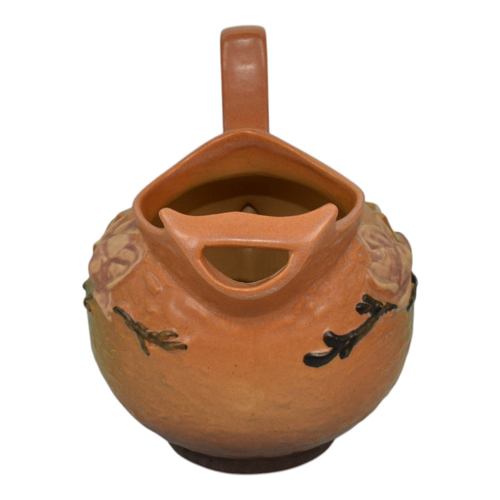 Roseville Magnolia Brown 1943 Vintage Art Pottery Ceramic Cider Pitcher 1327 - Just Art Pottery