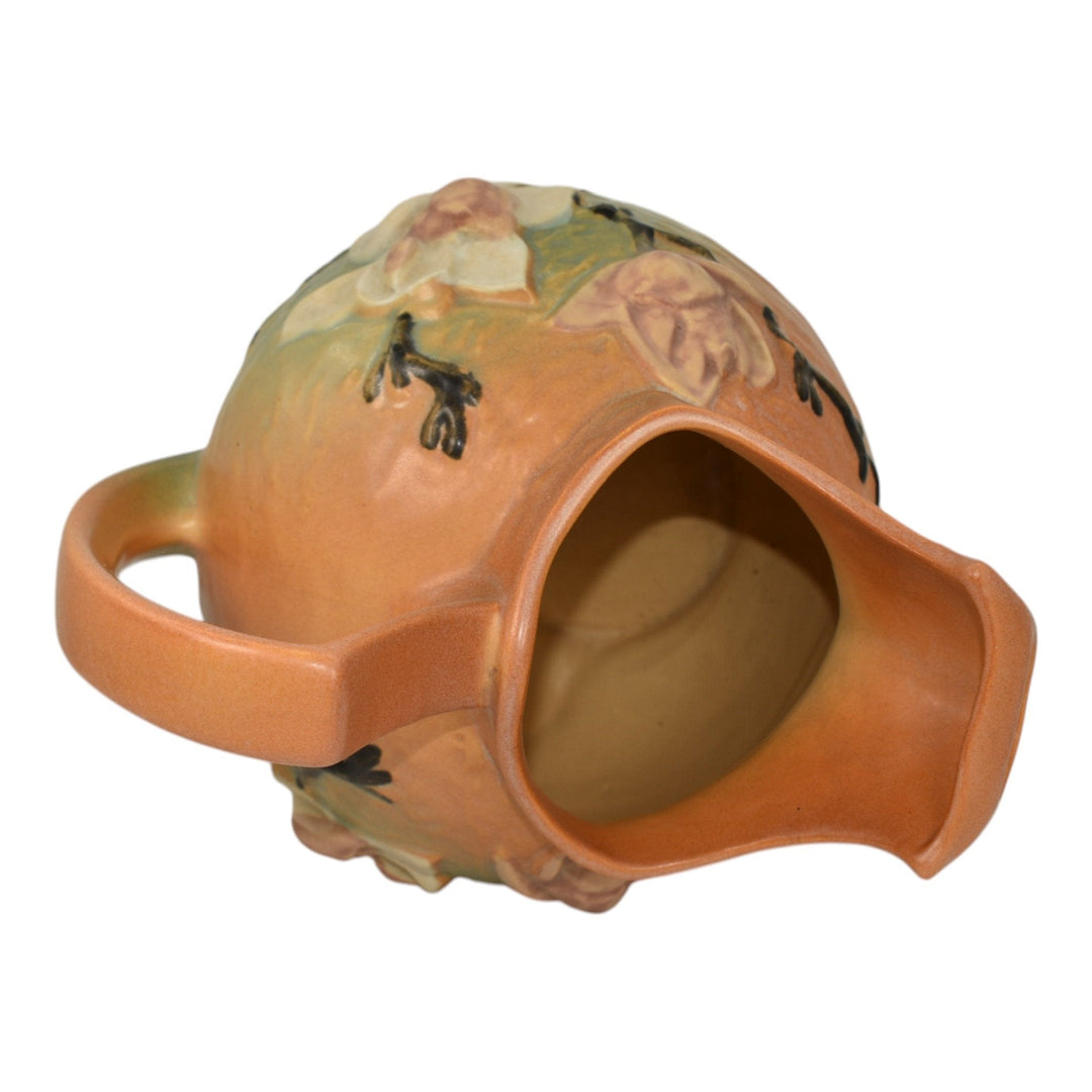 Roseville Magnolia Brown 1943 Vintage Art Pottery Ceramic Cider Pitcher 1327 - Just Art Pottery