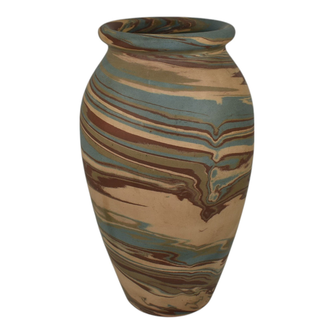 Niloak Mission Swirl 1925-30s Vintage Hand Made Art Pottery 10" Vase - Just Art Pottery