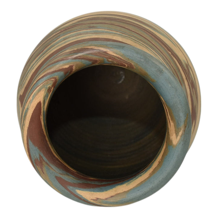 Niloak Mission Swirl 1925-30s Vintage Hand Made Art Pottery 10" Vase - Just Art Pottery