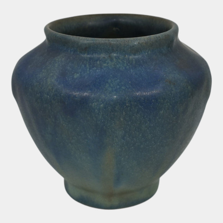 Van Briggle 1920 Arts And Crafts Pottery Blue Ceramic Flower Vase 654 - Just Art Pottery