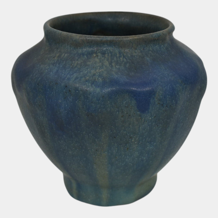 Van Briggle 1920 Arts And Crafts Pottery Blue Ceramic Flower Vase 654 - Just Art Pottery