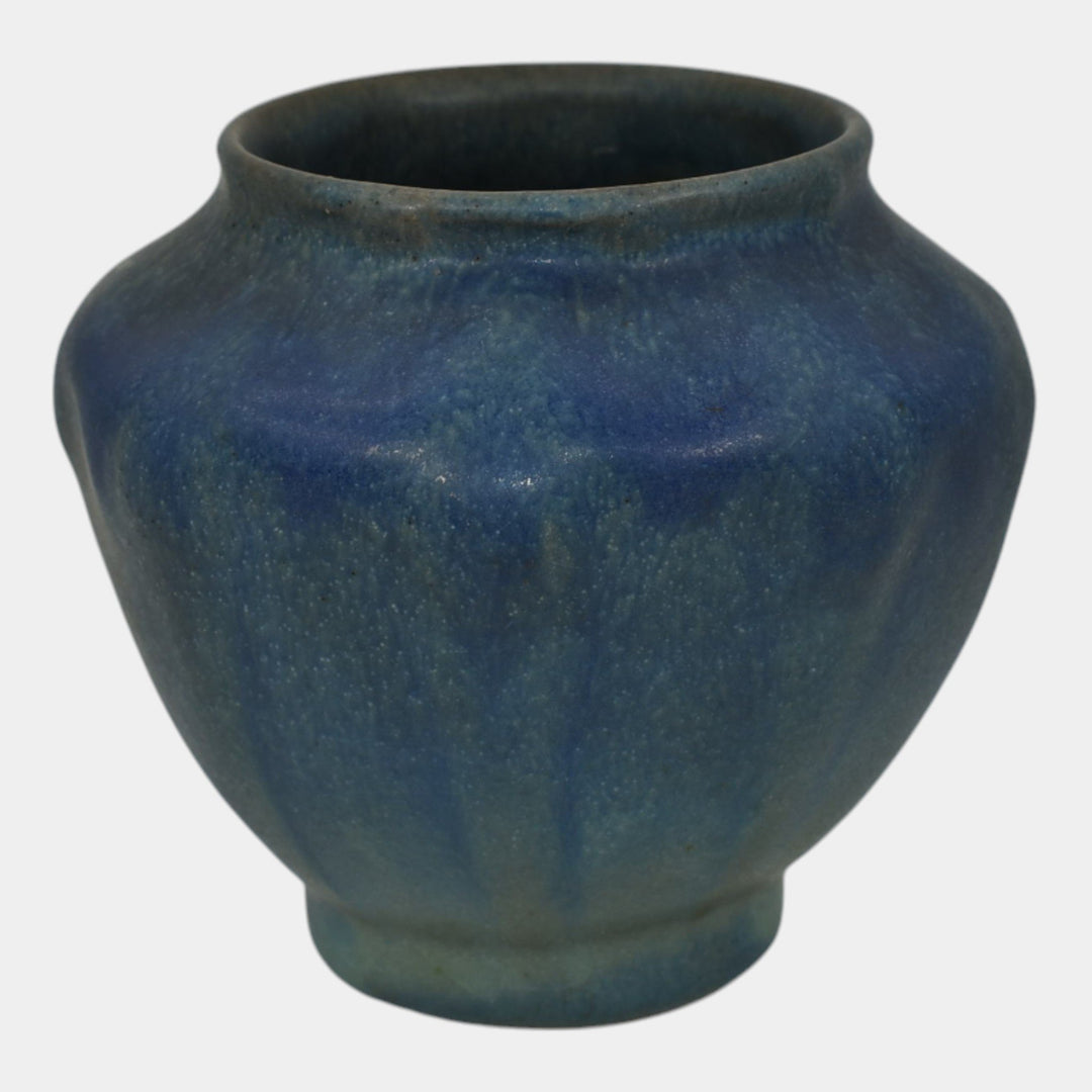 Van Briggle 1920 Arts And Crafts Pottery Blue Ceramic Flower Vase 654 - Just Art Pottery