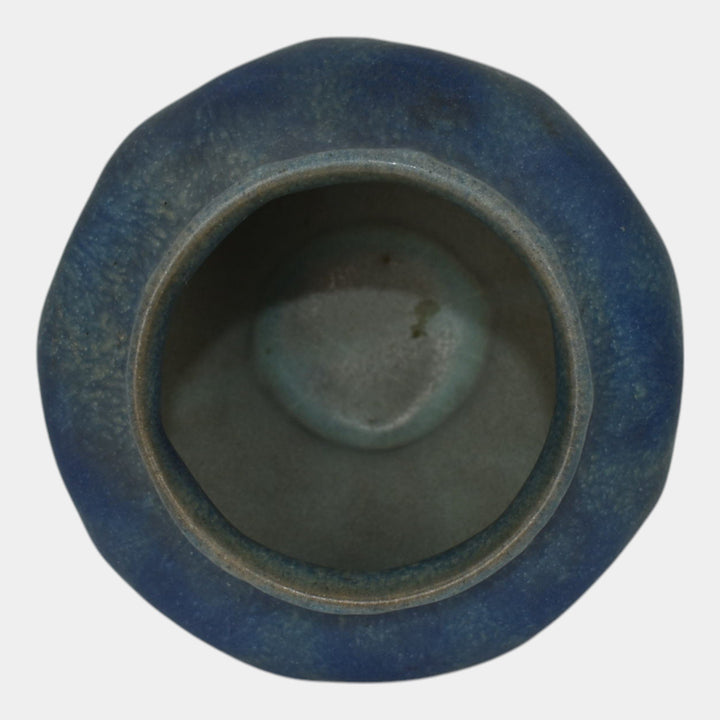 Van Briggle 1920 Arts And Crafts Pottery Blue Ceramic Flower Vase 654 - Just Art Pottery