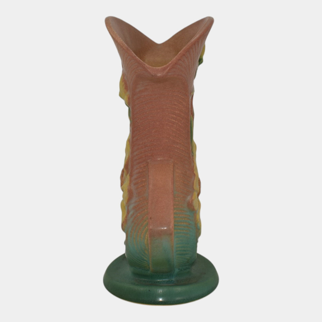 Roseville Peony Pink 1942 Vintage Mid Century Modern Pottery Ceramic Vase 62-8 - Just Art Pottery