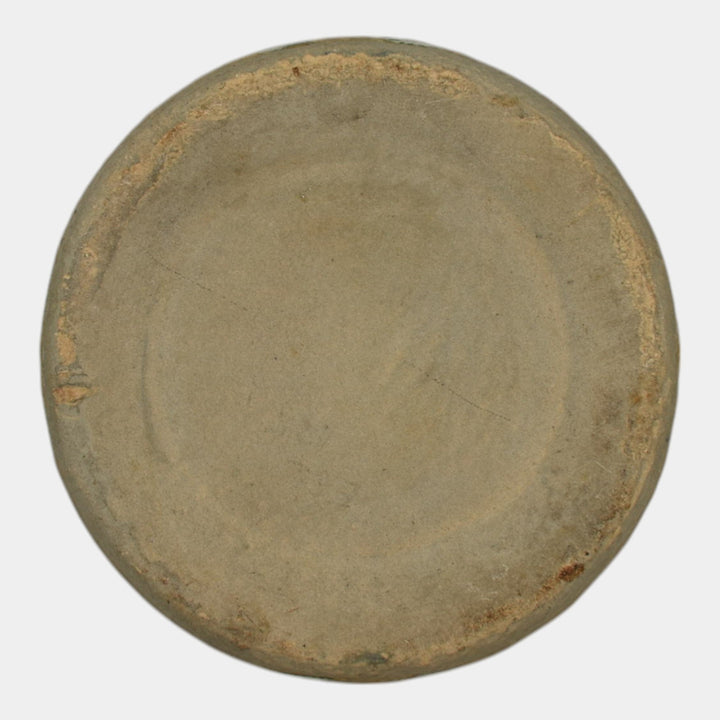 Roseville Mostique Gray 1916 Vintage Arts and Crafts Pottery Flower Pot Bowl - Just Art Pottery