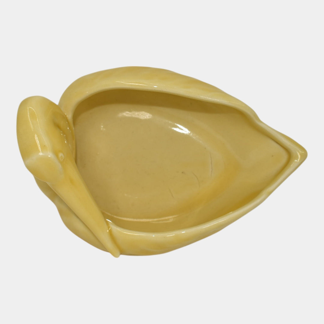 Rookwood 1922 Vintage Art Pottery Yellow Pelican Ceramic Tray Figurine 2601 - Just Art Pottery