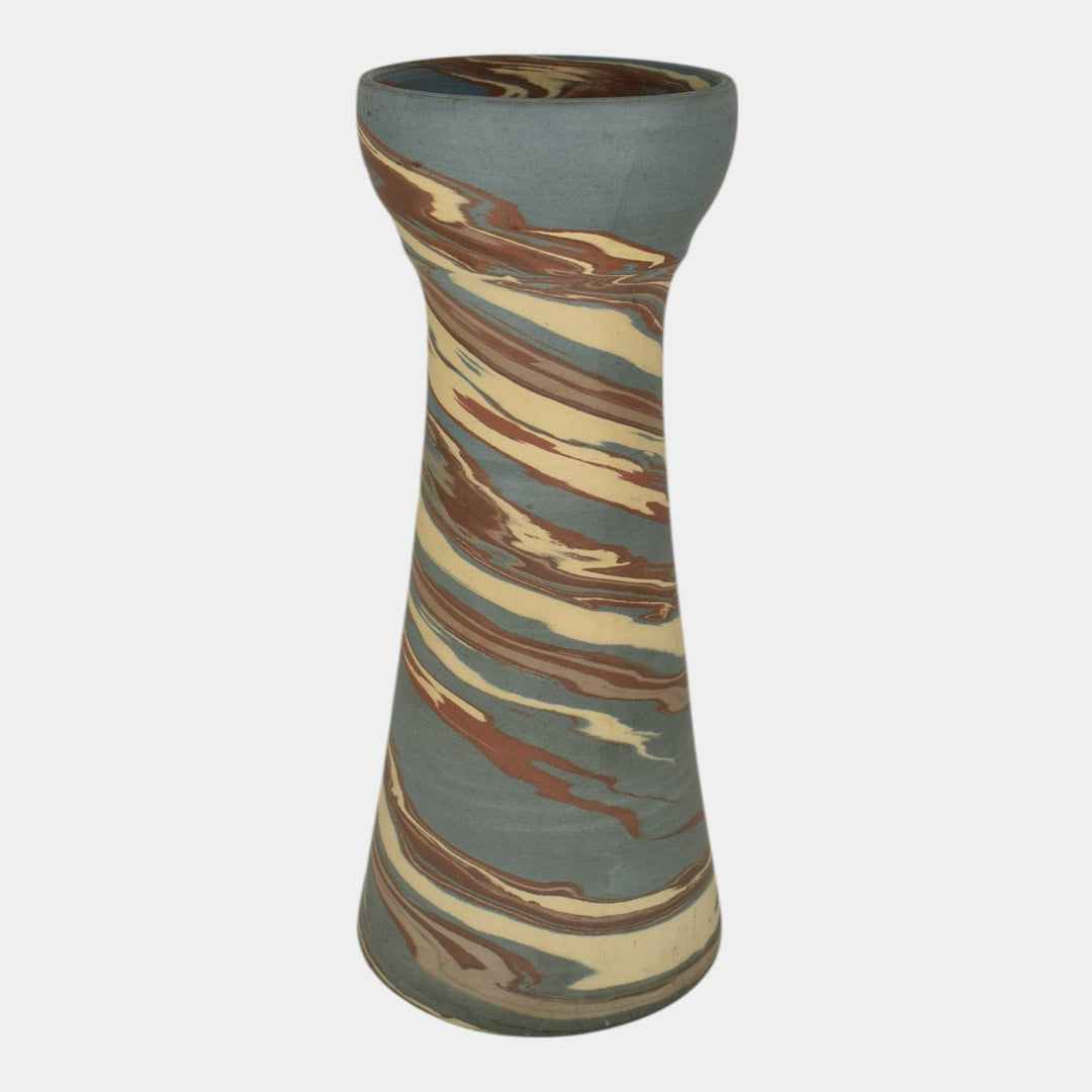 Niloak Mission Swirl 1925-30s Vintage Hand Made Art Pottery 10" Vase - Just Art Pottery