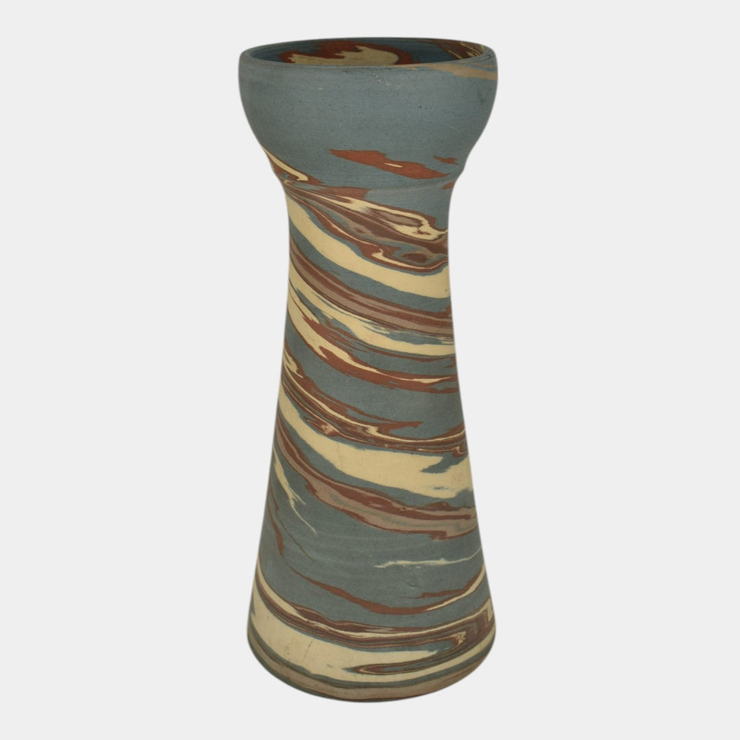 Niloak Mission Swirl 1925-30s Vintage Hand Made Art Pottery 10" Vase - Just Art Pottery