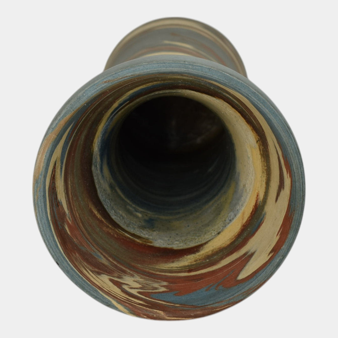 Niloak Mission Swirl 1925-30s Vintage Hand Made Art Pottery 10" Vase - Just Art Pottery