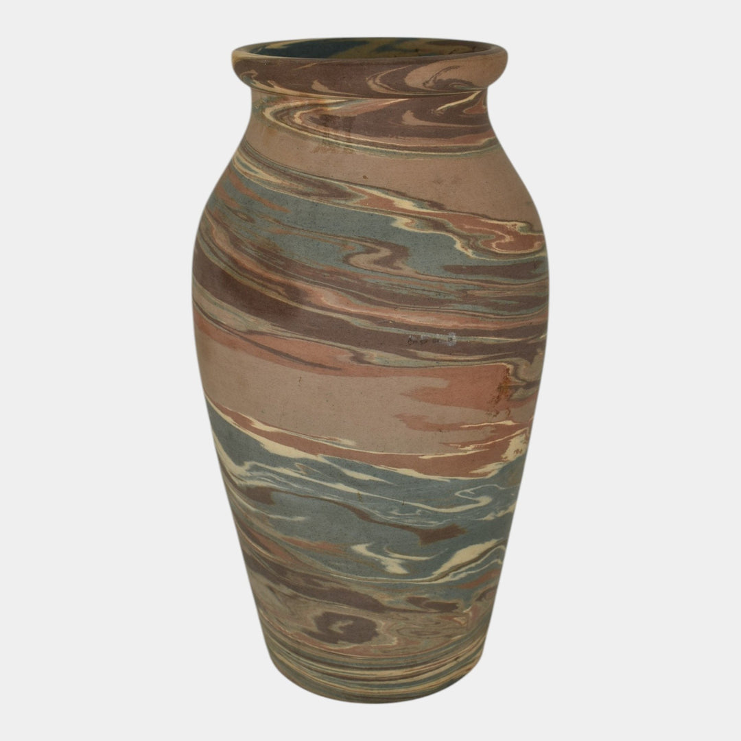 Niloak Mission Swirl 1910-24 Vintage Art Pottery Classically Shaped 9" Vase - Just Art Pottery