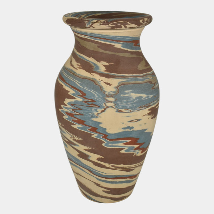 Niloak Mission Swirl 1925-30s Vintage Hand Made Art Pottery 10" Vase - Just Art Pottery