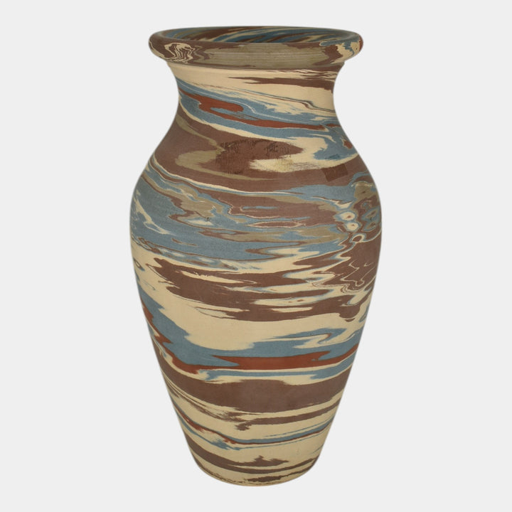 Niloak Mission Swirl 1925-30s Vintage Hand Made Art Pottery 10" Vase - Just Art Pottery