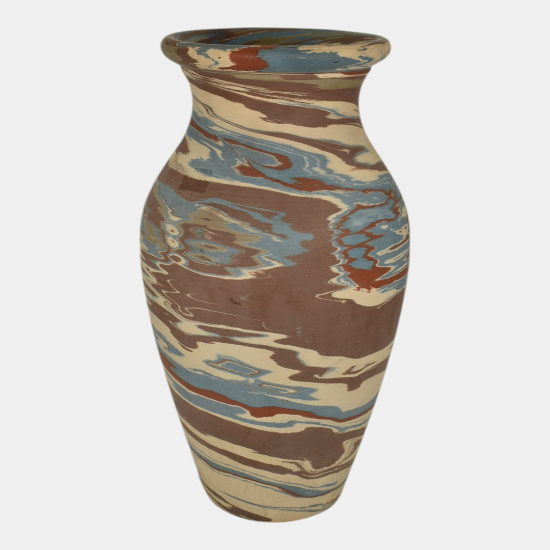 Niloak Mission Swirl 1925-30s Vintage Hand Made Art Pottery 10" Vase - Just Art Pottery