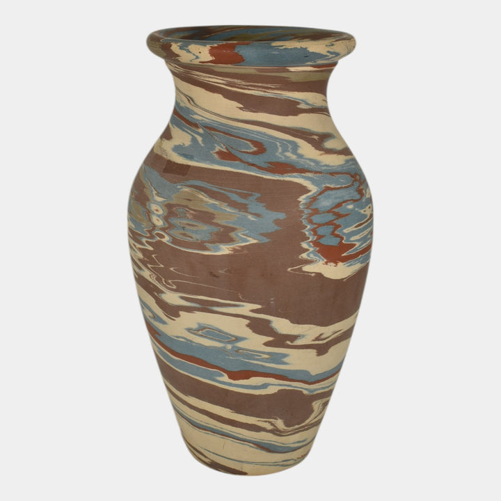 Niloak Mission Swirl 1925-30s Vintage Hand Made Art Pottery 10" Vase - Just Art Pottery
