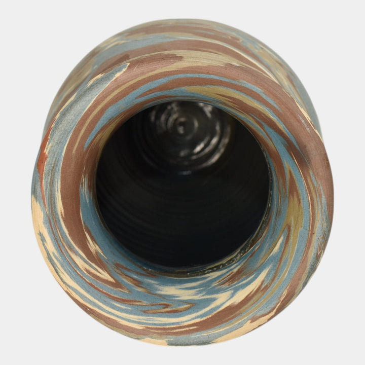 Niloak Mission Swirl 1925-30s Vintage Hand Made Art Pottery 10" Vase - Just Art Pottery