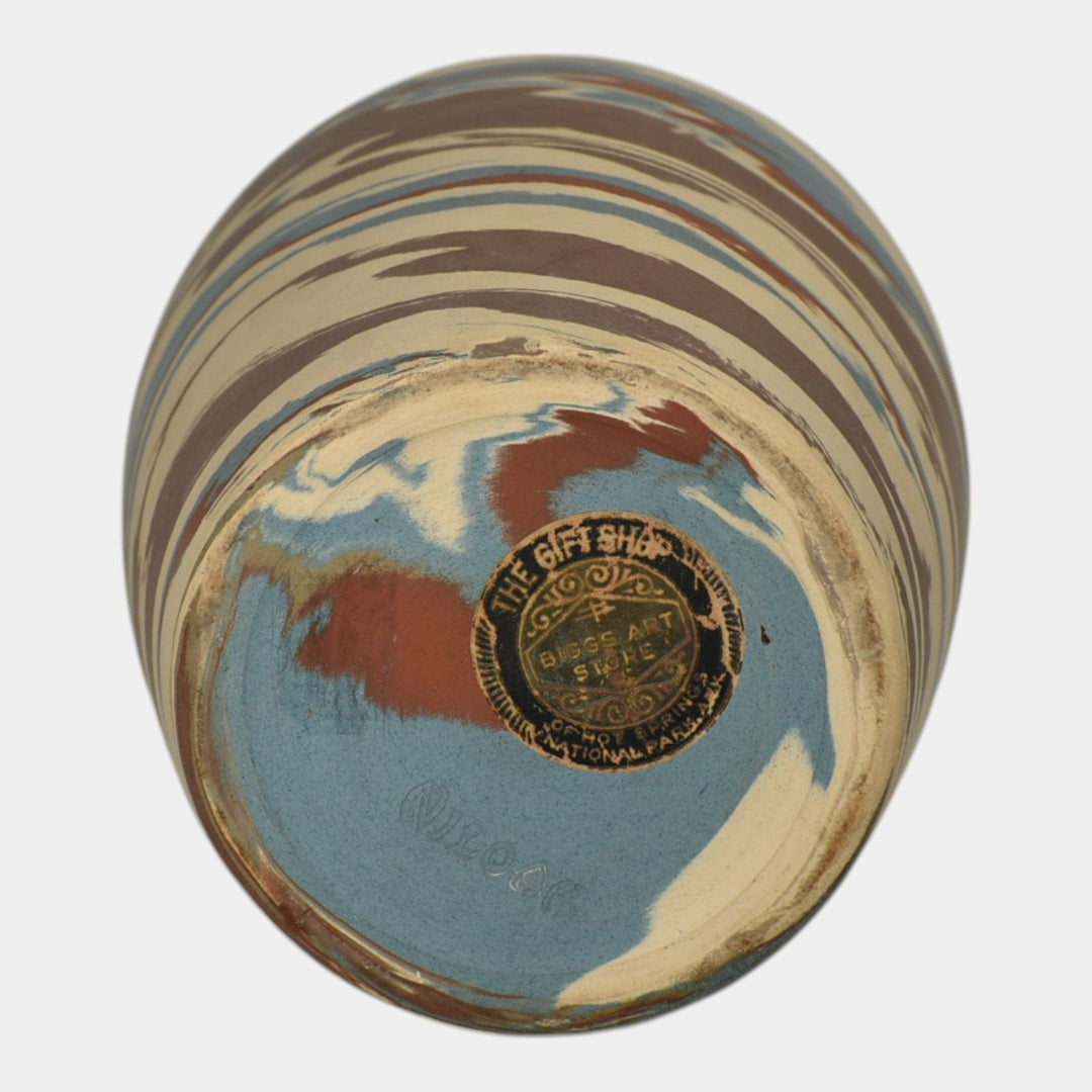 Niloak Mission Swirl 1925-30s Vintage Hand Made Art Pottery 10" Vase - Just Art Pottery