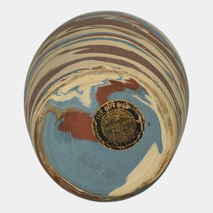 Niloak Mission Swirl 1925-30s Vintage Hand Made Art Pottery 10" Vase - Just Art Pottery