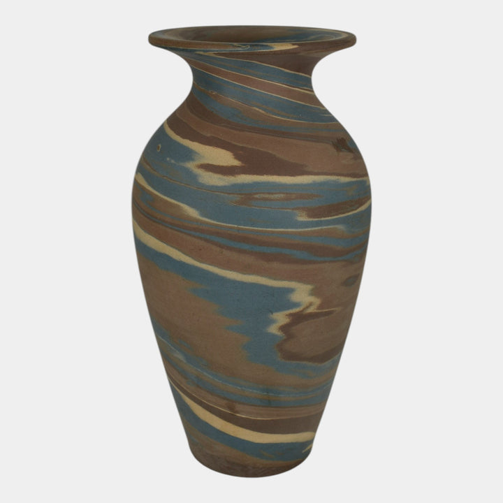 Niloak Mission Swirl 1910-24 Vintage Art Pottery Flared Rim 10" Vase - Just Art Pottery
