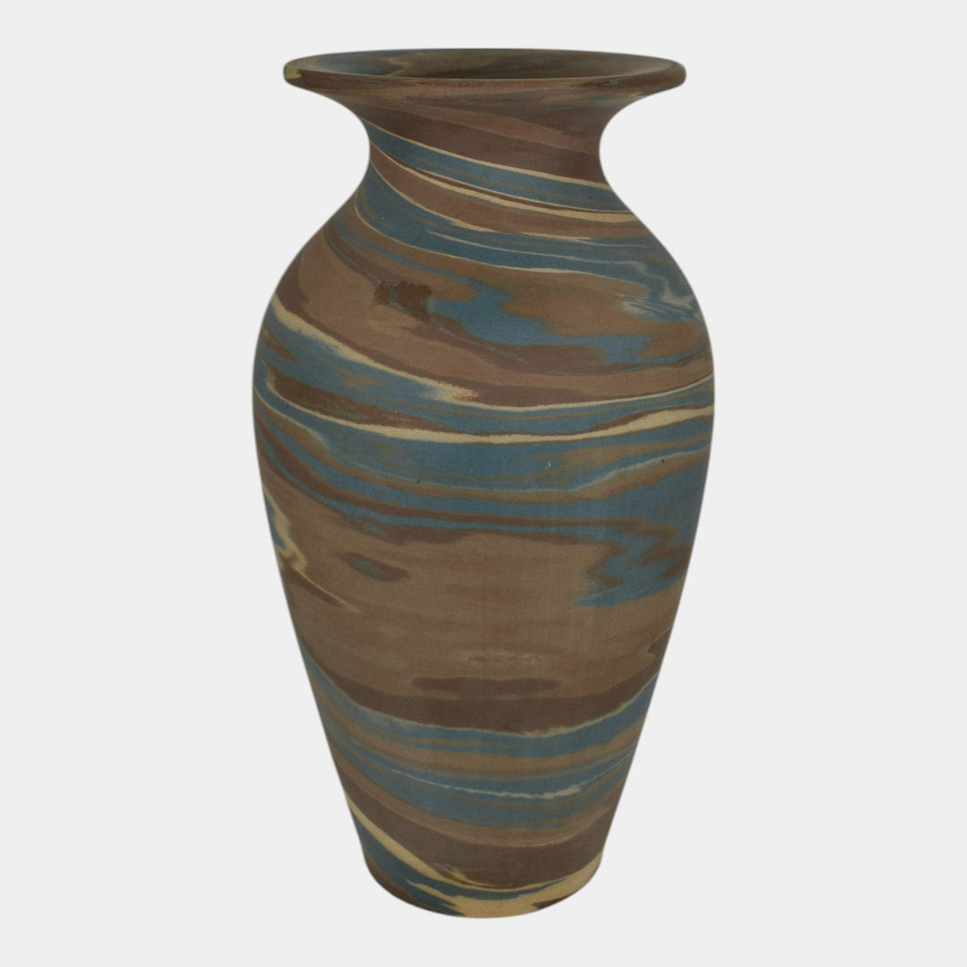 Niloak Mission Swirl 1910-24 Vintage Art Pottery Flared Rim 10" Vase - Just Art Pottery