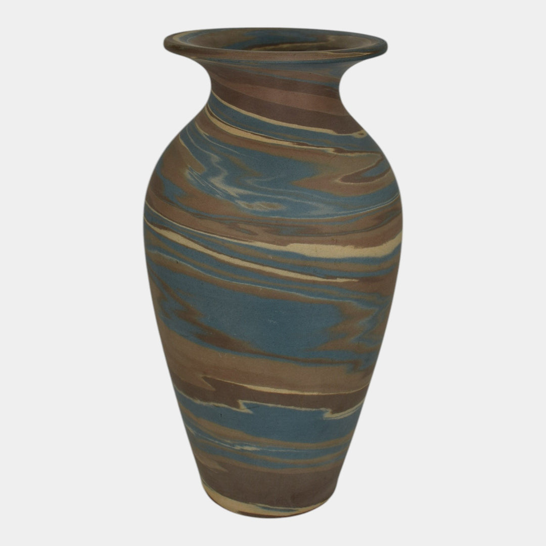 Niloak Mission Swirl 1910-24 Vintage Art Pottery Flared Rim 10" Vase - Just Art Pottery