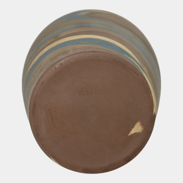 Niloak Mission Swirl 1910-24 Vintage Art Pottery Flared Rim 10" Vase - Just Art Pottery