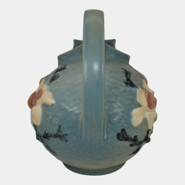 Roseville Magnolia Blue 1943 Vintage Art Pottery Ceramic Cider Pitcher 1327 - Just Art Pottery
