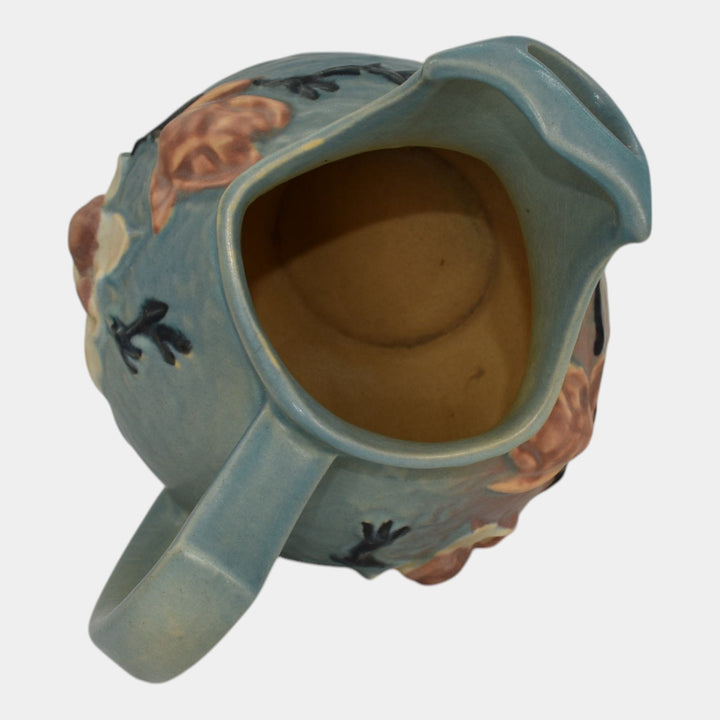 Roseville Magnolia Blue 1943 Vintage Art Pottery Ceramic Cider Pitcher 1327 - Just Art Pottery