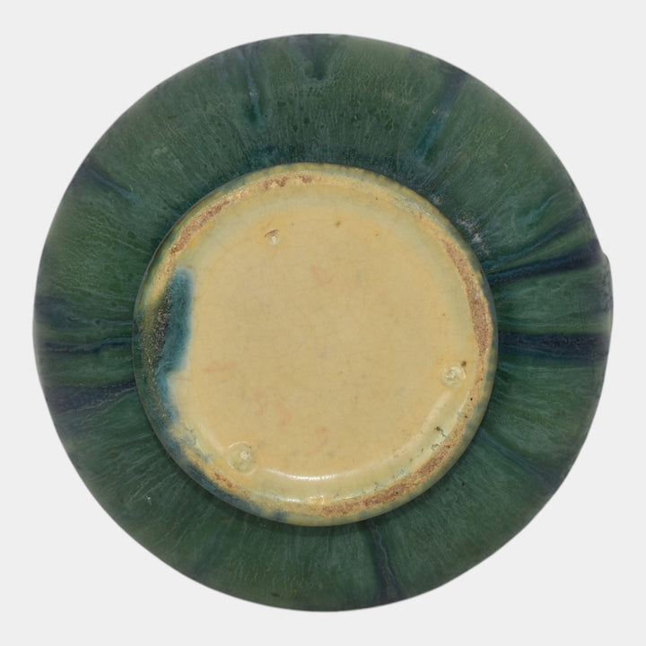 Roseville Baneda Green 1932 Vintage Art Pottery Ceramic Jardiniere Planter 626-4 - Just Art Pottery