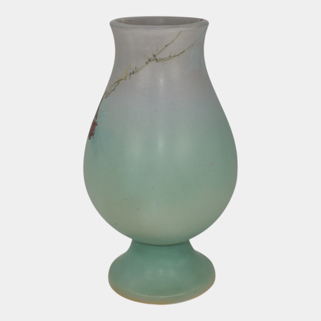 Weller Hudson Perfecto 1900s Vintage Art Pottery Hand Painted Ceramic Vase - Just Art Pottery