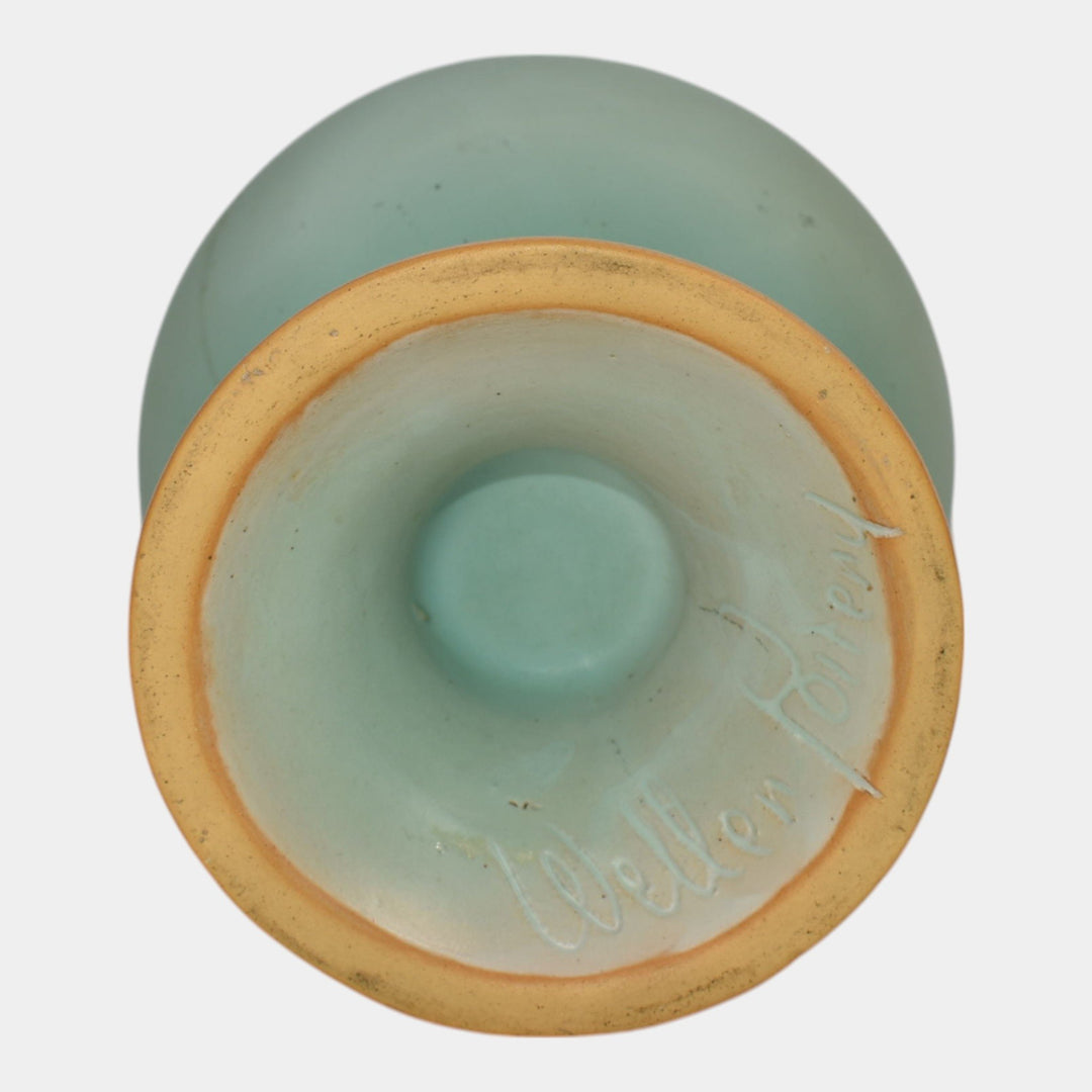 Weller Hudson Perfecto 1900s Vintage Art Pottery Hand Painted Ceramic Vase - Just Art Pottery