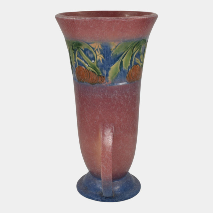 Roseville Baneda Pink 1932 Vintage Arts And Crafts Pottery Ceramic Vase 598-12 - Just Art Pottery