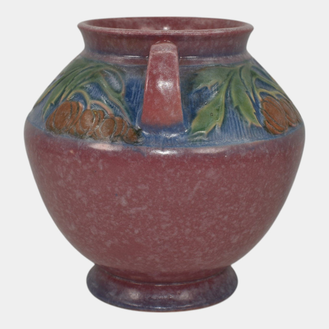 Roseville Baneda Pink 1932 Vintage Pottery Ceramic Vase 591-6 - Just Art Pottery