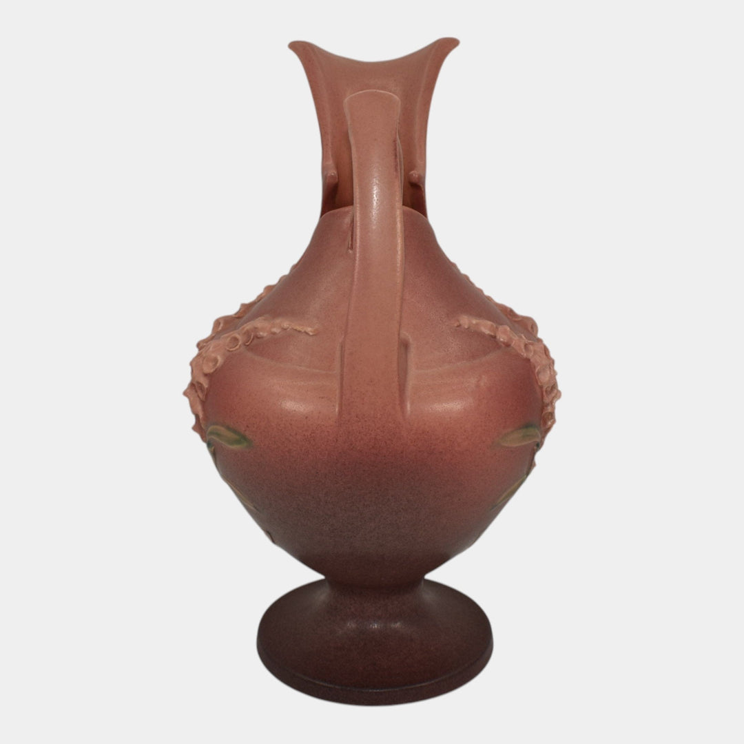 Roseville Foxglove Pink 1942 Vintage Art Deco Pottery Ceramic Pitcher Ewer 5-10 - Just Art Pottery