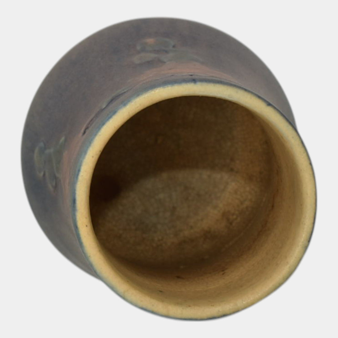 Newcomb College 1921 Vintage Arts and Crafts Pottery Blue Ceramic Vase Irvine - Just Art Pottery