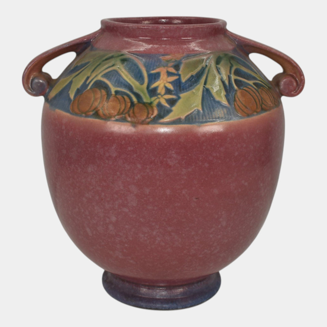 Roseville Baneda Pink 1932 Vintage Arts And Crafts Pottery Ceramic Vase 595-8 - Just Art Pottery