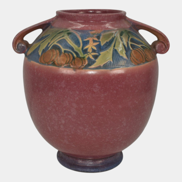 Roseville Baneda Pink 1932 Vintage Arts And Crafts Pottery Ceramic Vase 595-8 - Just Art Pottery