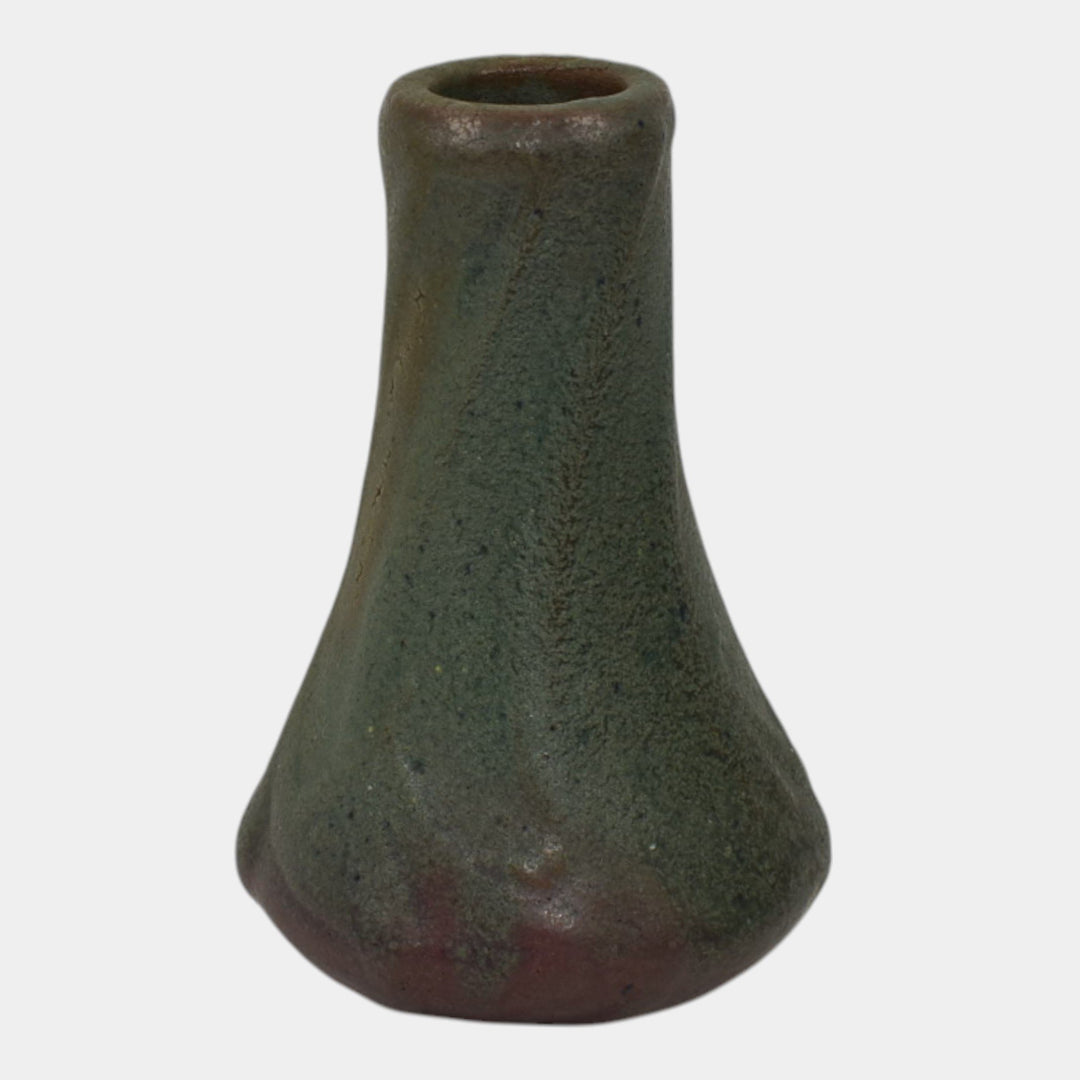 Van Briggle 1907-12 Vintage Arts And Crafts Pottery Green Purple Vase 611 - Just Art Pottery