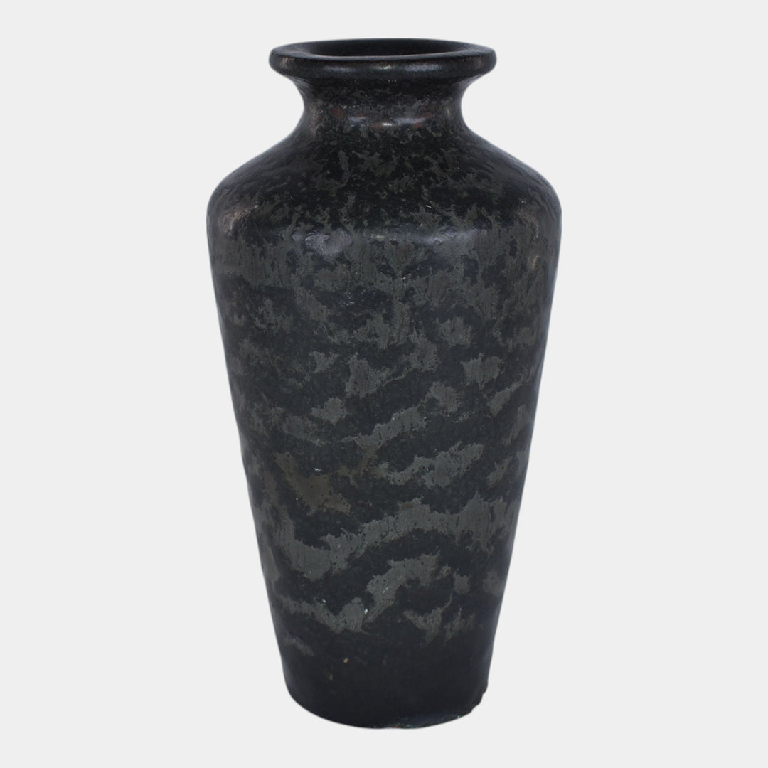 Van Briggle 1907 Hand Thrown Arts And Crafts Pottery Black Mottled Vase - Just Art Pottery