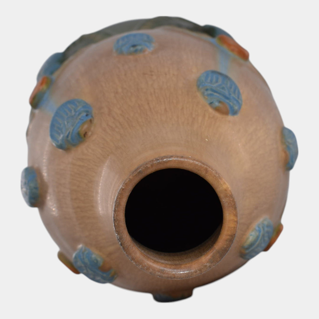 Door Studio Art Pottery 2012 Hand Made Scarab Ceramic Floor Vase - Just Art Pottery