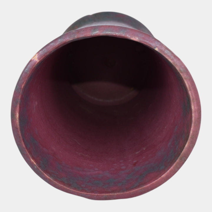 Burley Winter 1930s Vintage Art Deco Pottery Mottled Red Ceramic Vase - Just Art Pottery