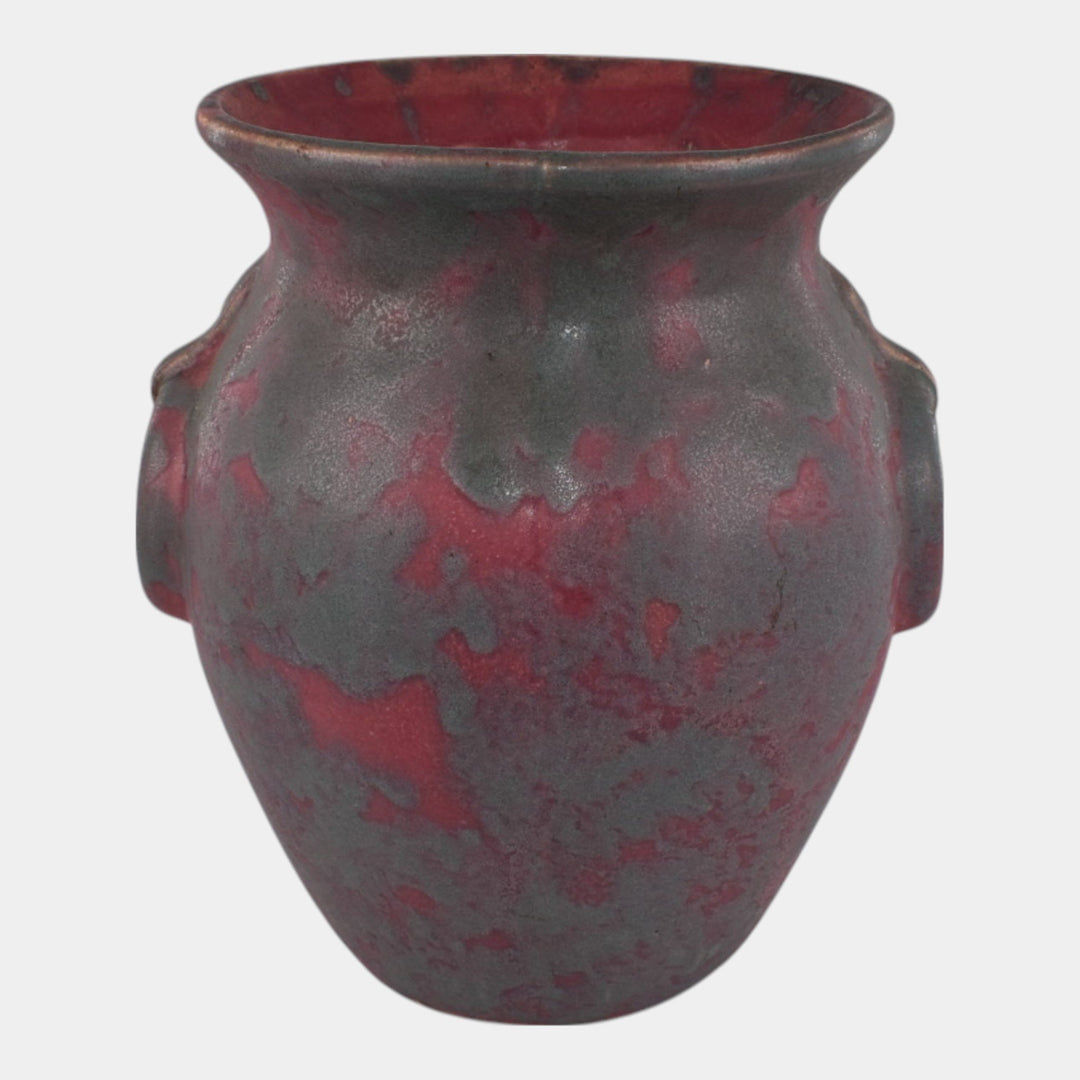 Burley Winter 1930s Vintage Art Pottery Mottled Purple Art Deco Vase 53 - Just Art Pottery