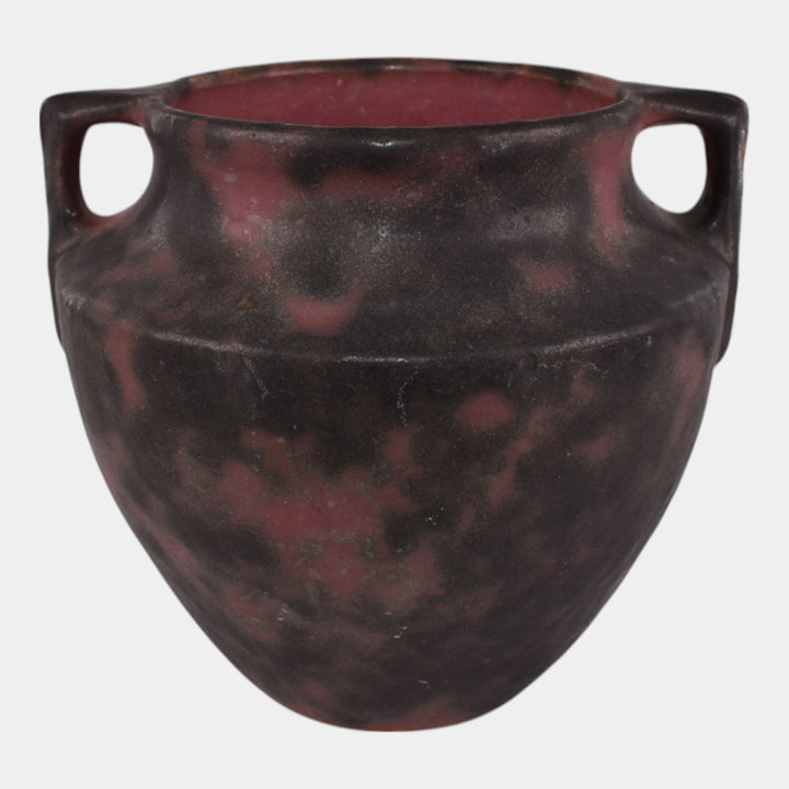 Burley Winter 1930s Vintage Art Pottery Mottled Purple Art Deco Vase 43 - Just Art Pottery
