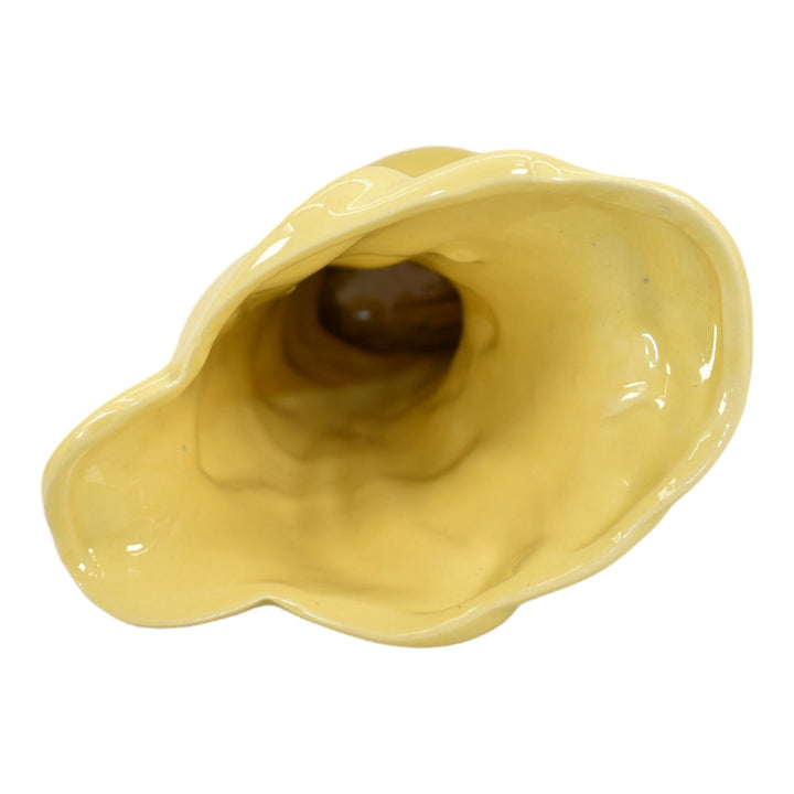 McCoy 1946 Vintage Mid Century Modern Art Pottery Yellow Swan Ceramic Vase 274 - Just Art Pottery