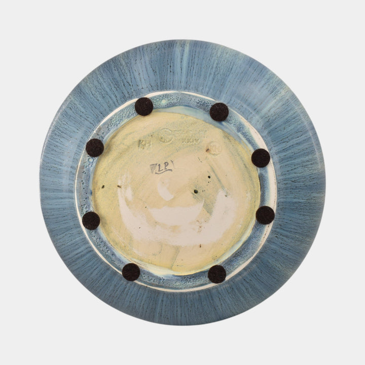 Ephraim Faience Hand Made Pottery Aspire Ceramic Owl Rimmed Vase - Just Art Pottery