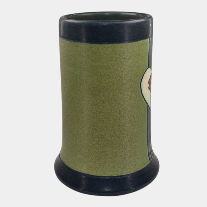 Ephraim Faience 2024 Hand Made Pottery Valentines Carved Rose Heart Vase - Just Art Pottery