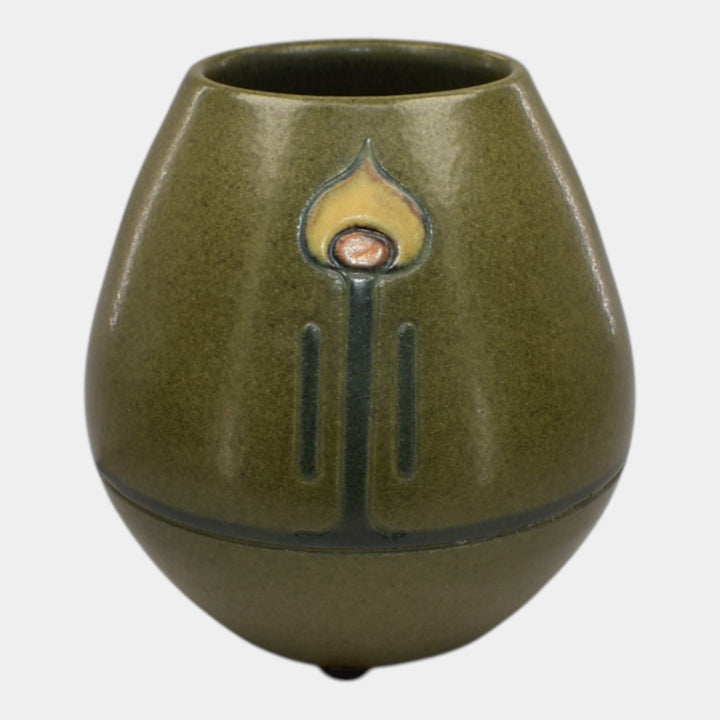 Ephraim Faience 2019 Hand Made Pottery Carved Tritone Vase - Just Art Pottery