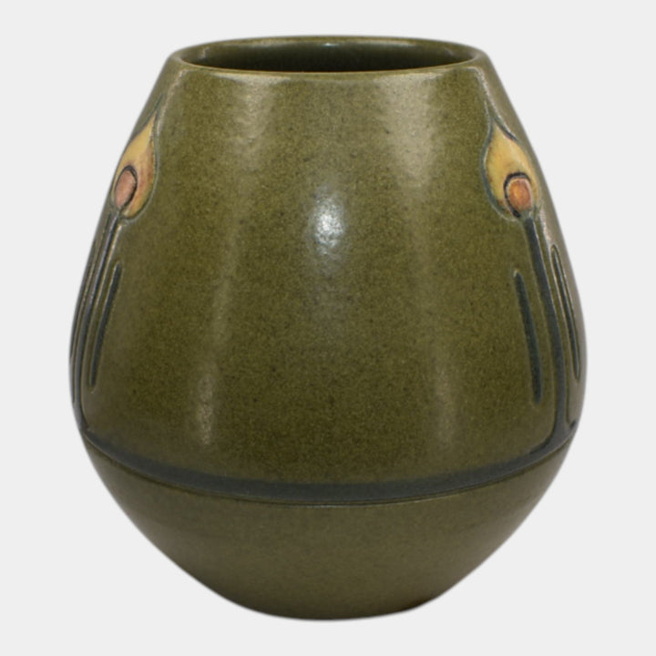 Ephraim Faience 2019 Hand Made Pottery Carved Tritone Vase - Just Art Pottery