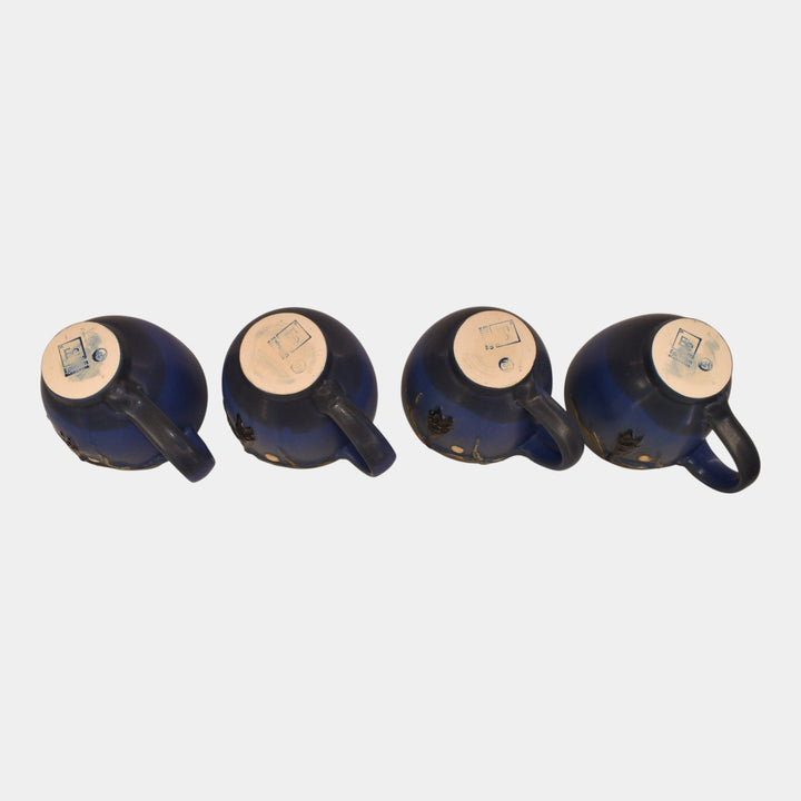 Ephraim Faience Elementals Hand Made Pottery Fright Night Bat Mugs - Just Art Pottery