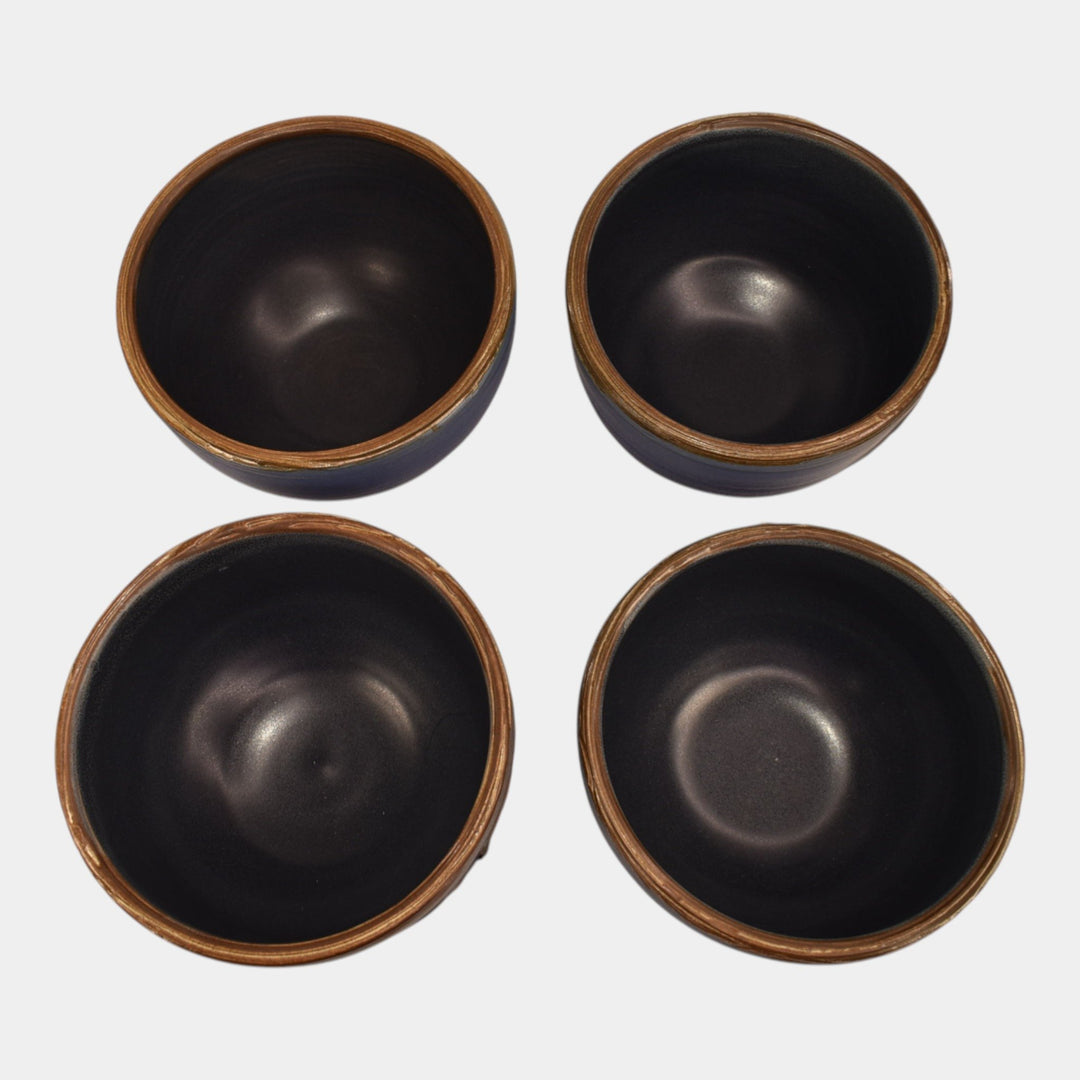 Ephraim Faience Elementals Art Pottery Fright Night Bat Bowls - Just Art Pottery